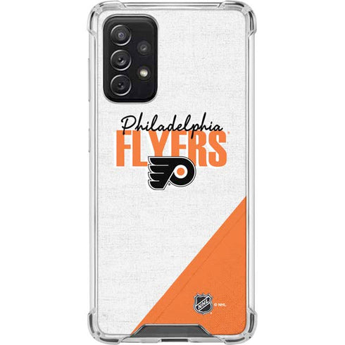 NHL Philadelphia Flyers Script Galaxy A72 5G Clear Case